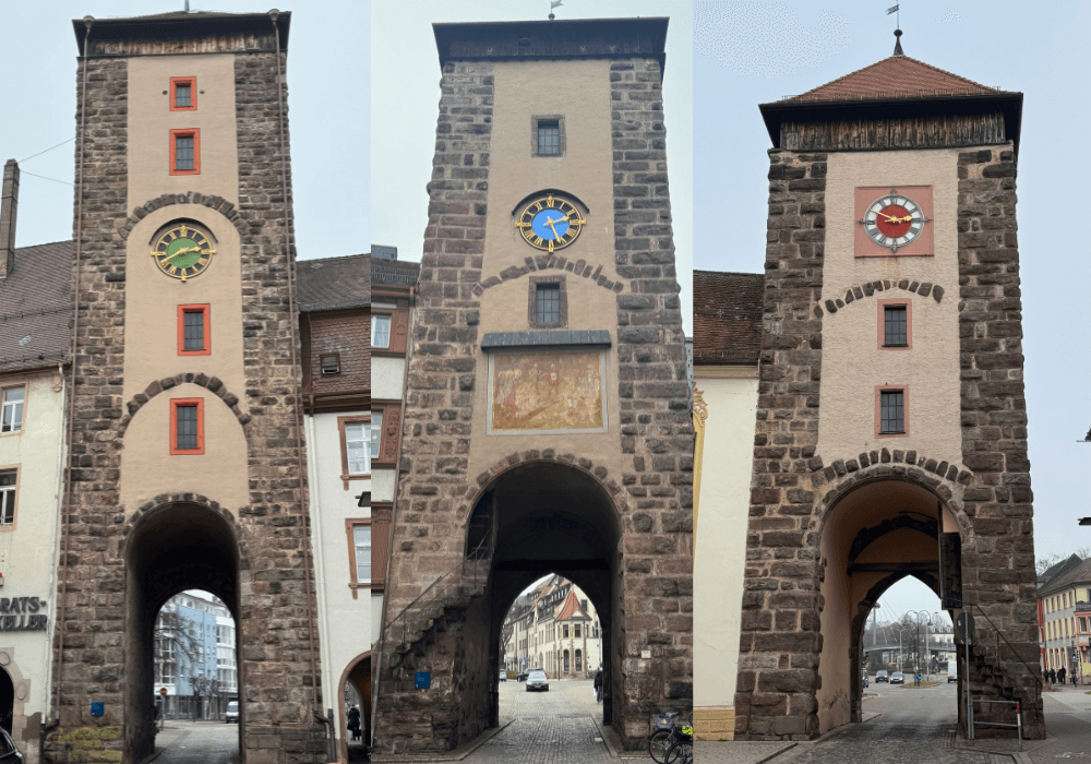 Die 3 Verschiedenen Tore und Türme in Villingen in einem Bild